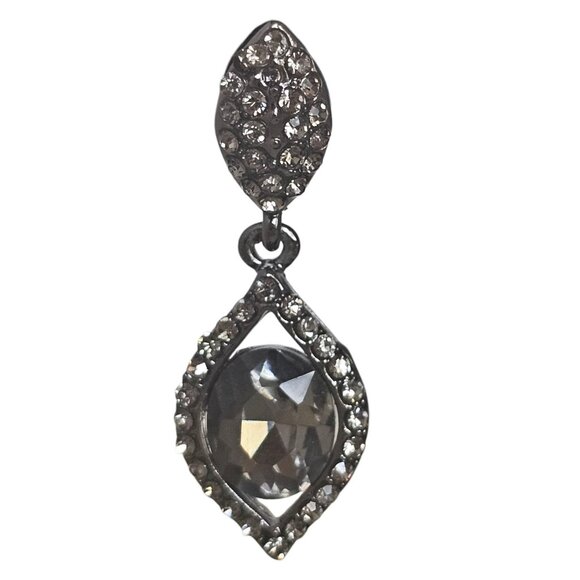 Black Teardrop Small Earring - Picture 2 of 5